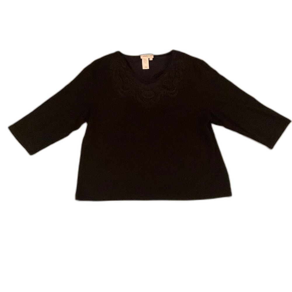 Coldwater Creek Top Black Extra Large fits like a Medium